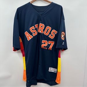 Majestic Cool Base MLB Houston Astros Jose Altuve 27 Authentic Jersey Mens XXL